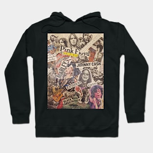 Rock 'n Roll Collage by Adison Hoodie